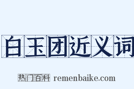 白玉团近义词是什么意思的图片